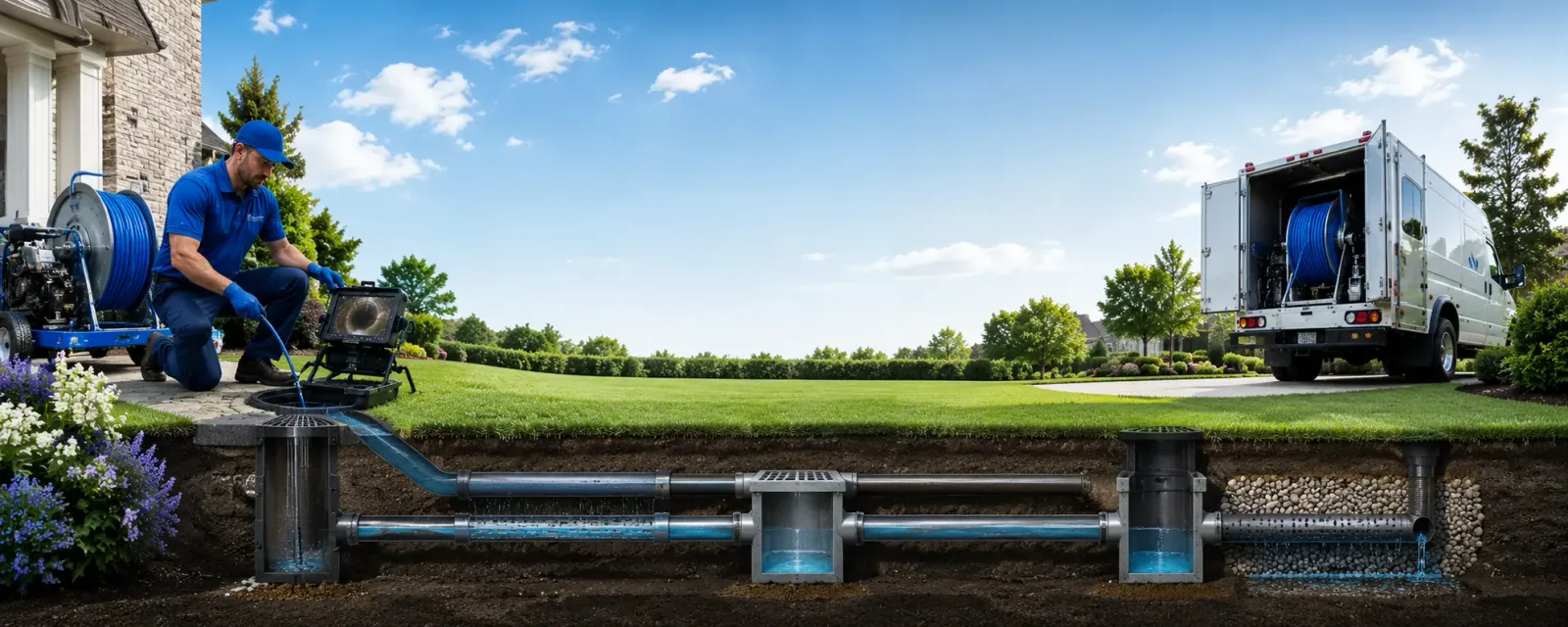 Outdoor drain cleaning information for Pottsboro, TX